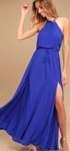 Lulu's maxi dress in cobalt blue